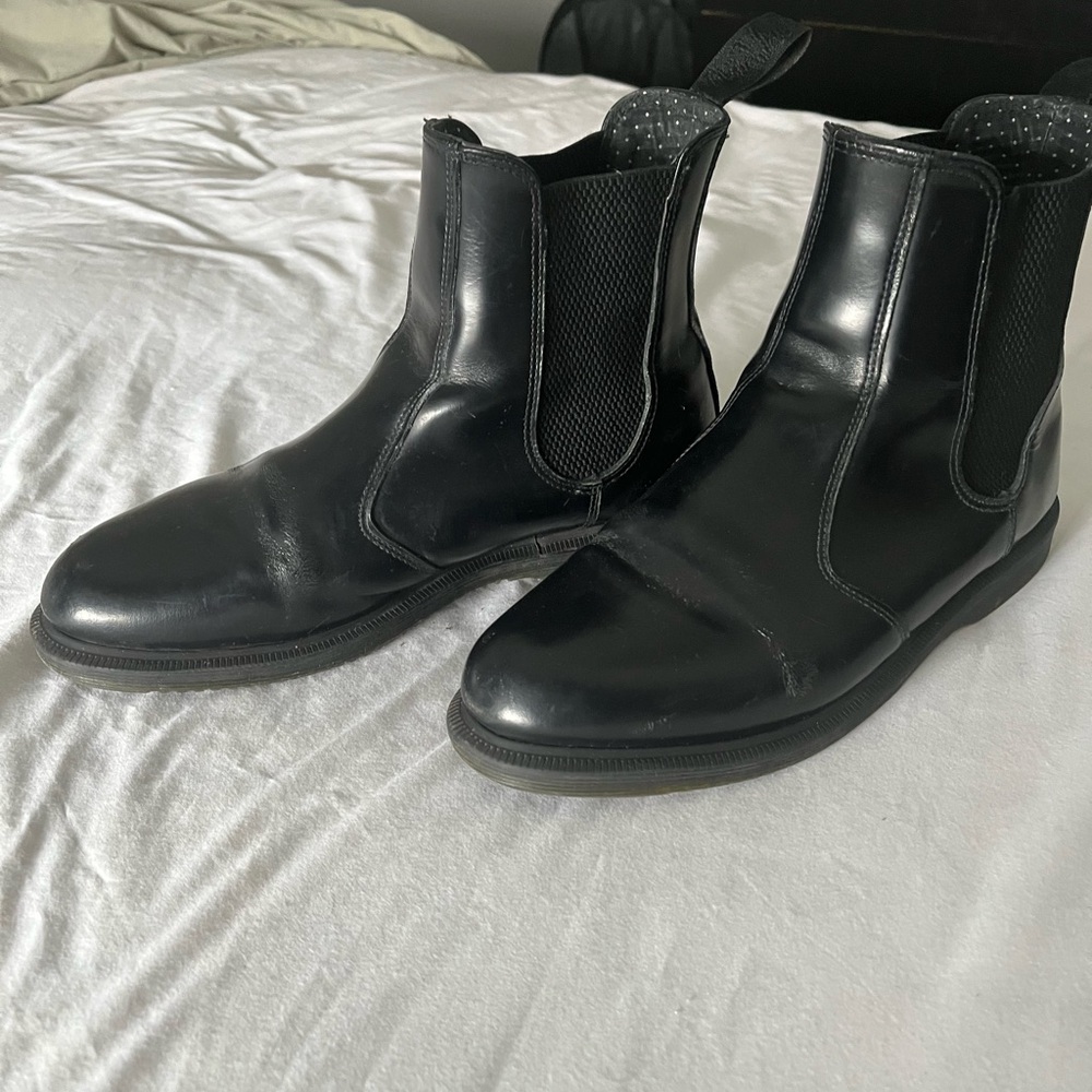 Dr. Martens Flora Black Leather Chelsea Boots